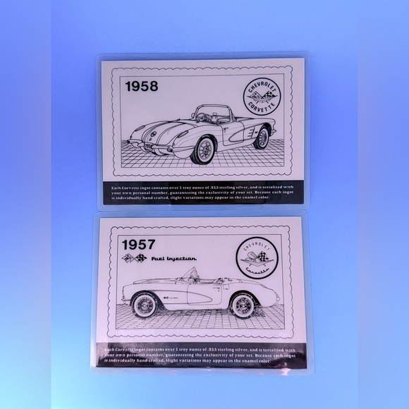 chevrolet Other - 🔥 VINTAGE CORVETTE COLLECTOR CARDS 1957 & 1958 🏁 CLASSIC CHEVY ICONS! 🔥